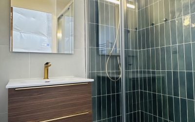 dome-authentique-salle-de-bain Salle de bain du dôme Authentique avec douche et meuble vasque